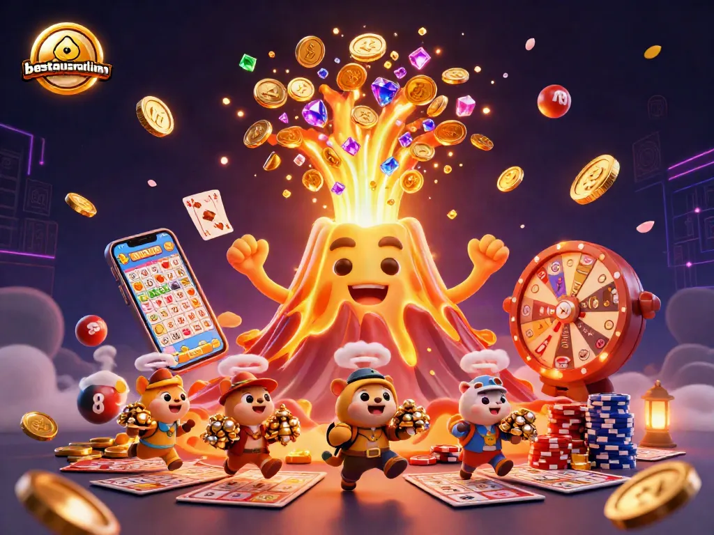 Engage with dynamic bingo action at bestaustraliancasinosites featuring erupting treasure and winning gameplay.