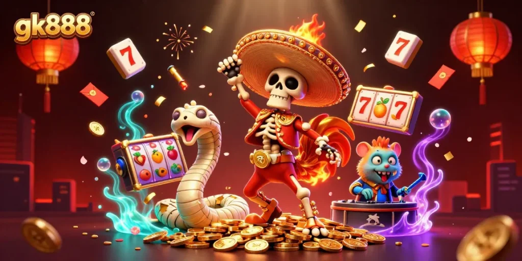 Engage with gk888 and experience thrilling casino action involving vibrant characters and dynamic game elements.
